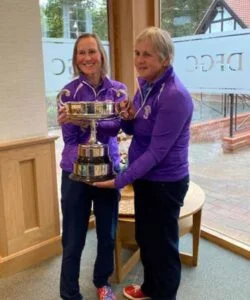 Denise and Cathy with their Trophy